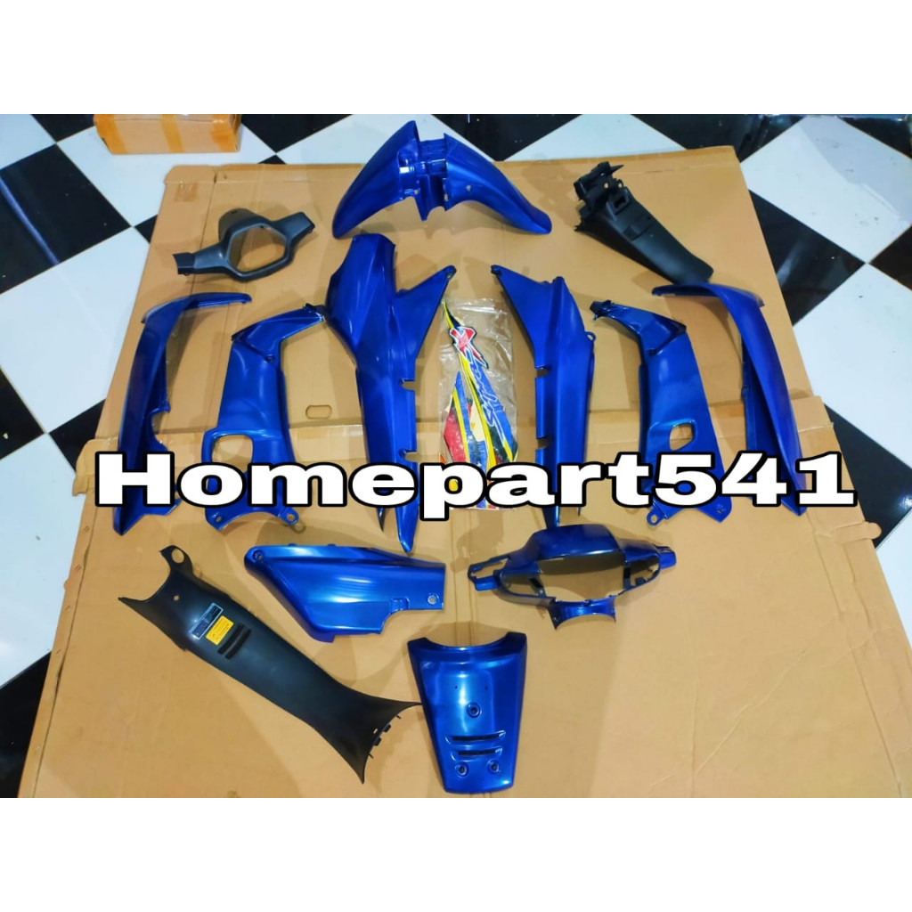 PAKET FULL BODY HALUS BODY KASAR SUPRA X LAMA SUPRA FIT LAMA WARNA BIRU II BONUS STRIPING TERMURAH