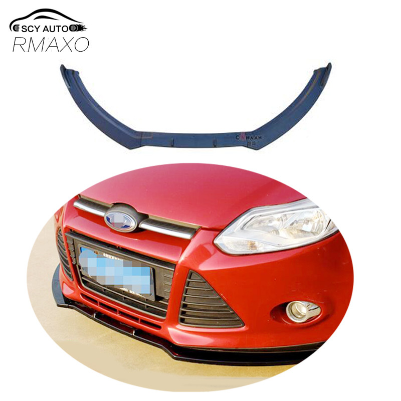 For FORD Focus Body kit spoiler 2012-2014 For Focus 3pcs ABS Rear lip rear spoiler front Bumper Diff