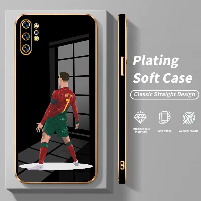 Soft Case For Samsung Note 10 Plus 8 9 4G 5G Lite 20 Ultra Unik Cristiano Ronaldo Slikon Laser Carve