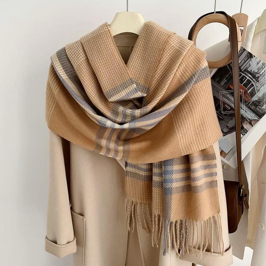 (nujradin) Syal Winter Musim Dingin Korea Scarf Wool Cashmere Immitation Fashion Autumn