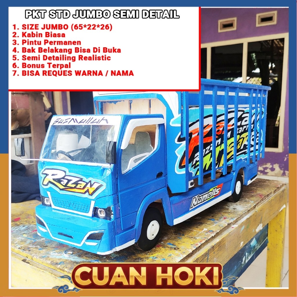 CUAN HOKI MAINAN MINIATUR MOBIL TRUK OLENG MAINAN MOBIL TRUK OLENG ANAK  PAKET STANDART UKURAN JUMBO