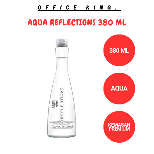 AQUA Reflections Kemasan Botol Beling (380 ml) - Air Aqua Dengan Kualitas Premium dan Elegan