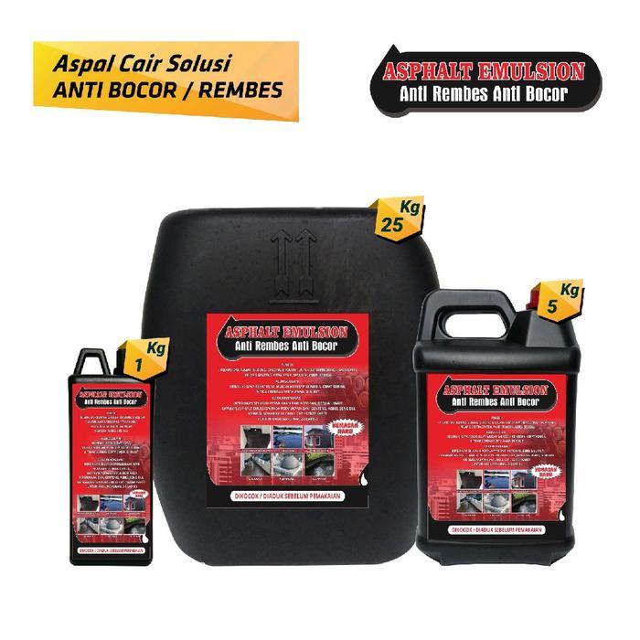 Cat Tembok Anti Bocor Aspal Cair Anti Bocor for Waterproofing - 5 Kg - Hitam