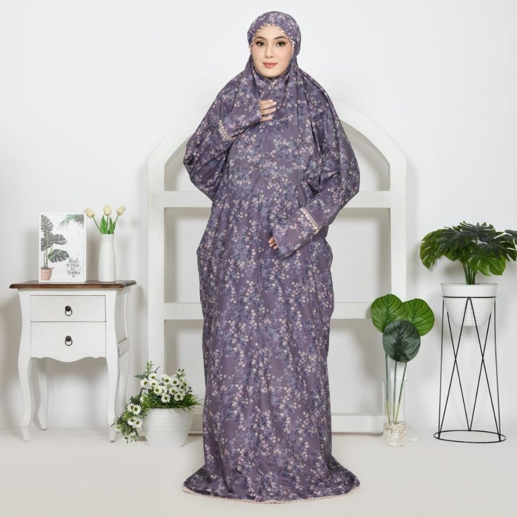 EXOGUNAR Mukena Terusan Batik Mini Pouch Dewasa