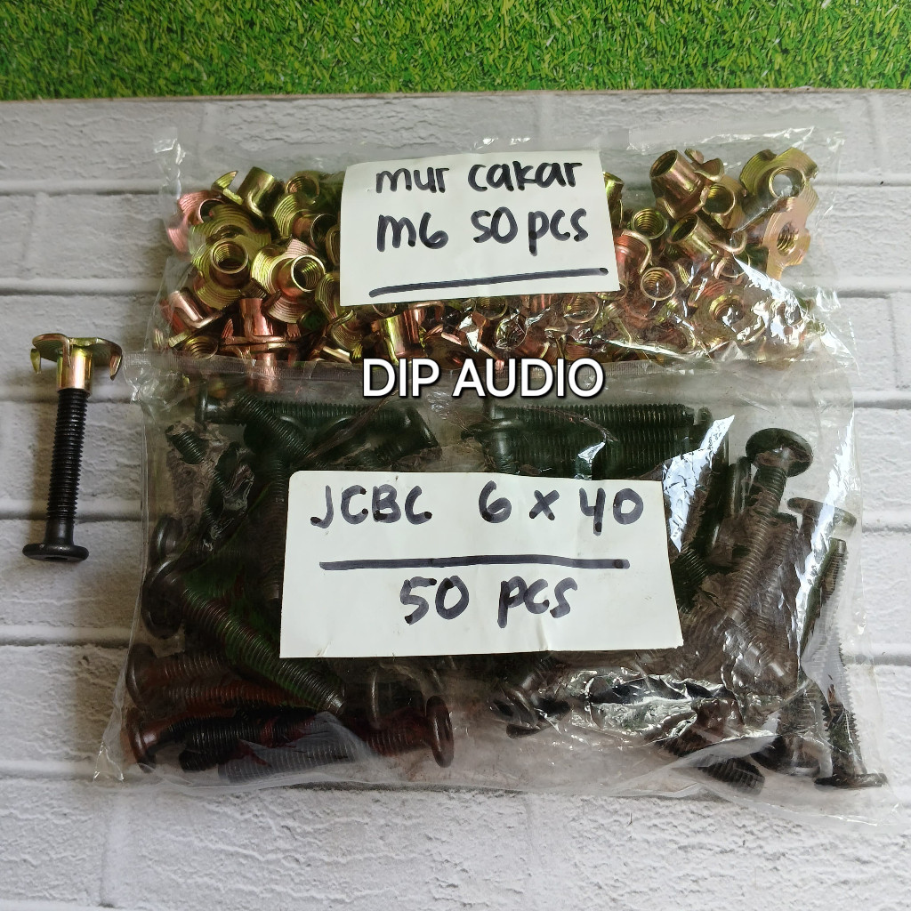 TERLARIS 50pcs Baut Speaker m6 4cm baut jcbc 4cm full drat komplit mur cakar m6