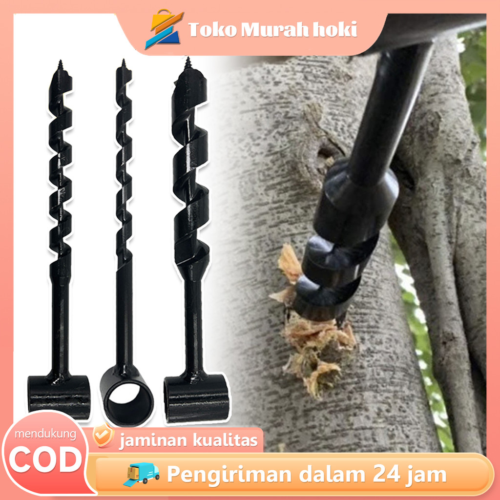 Bor Auger 10mm 19mm 25mm Spiral Bit Bor Manual Kayu Mata Bor Auger Durable Tangan