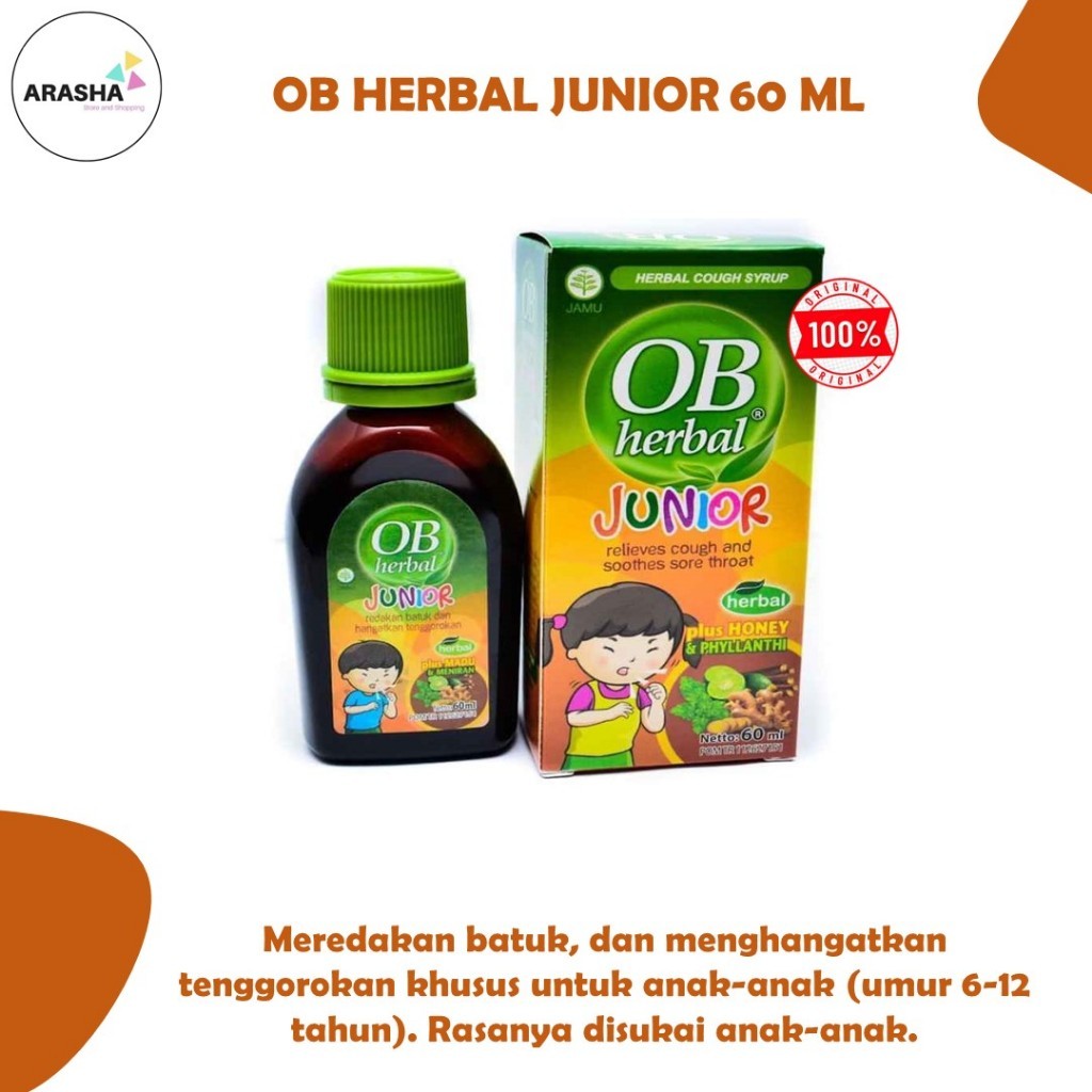 OB Herbal Junior 30 ml - OBAT BATUK HERBAL ANAK