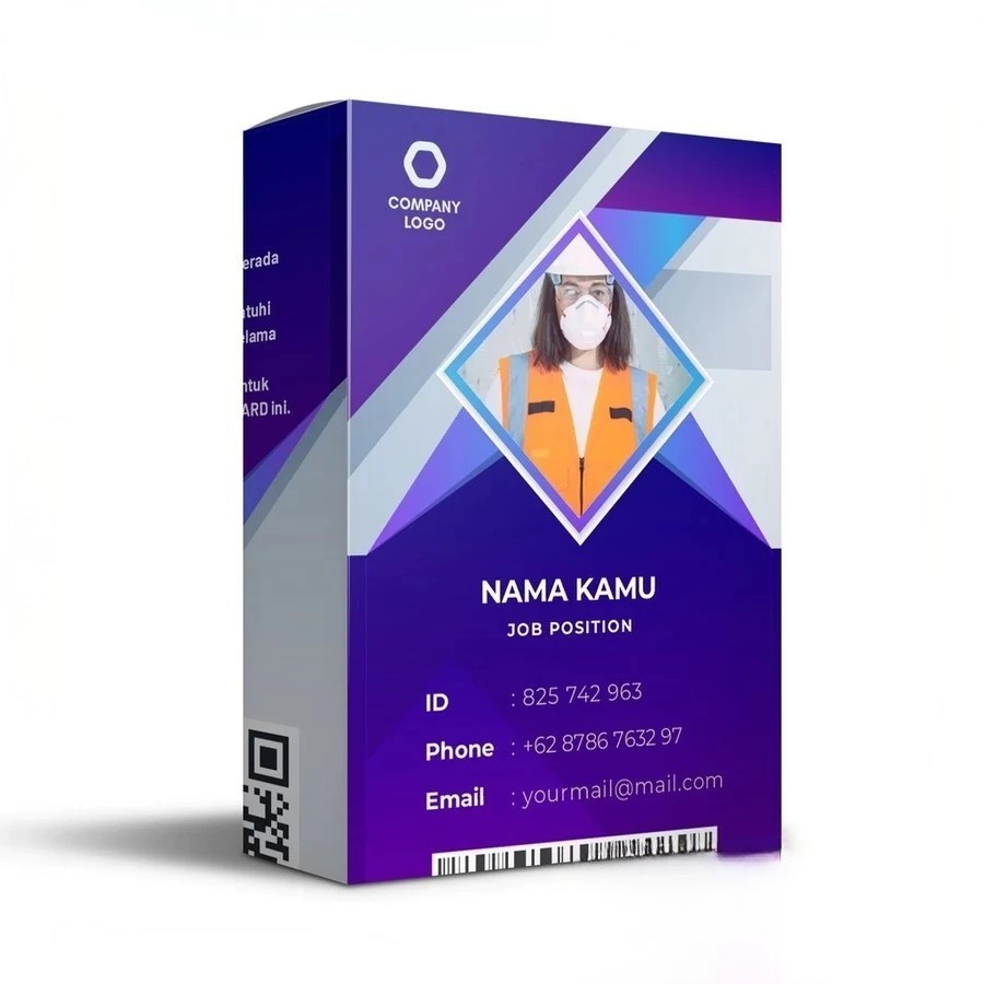 20 Desain ID Card Karyawan Exclusive - Template Bisa Edit Siap Cetak Format CDR Coreldraw