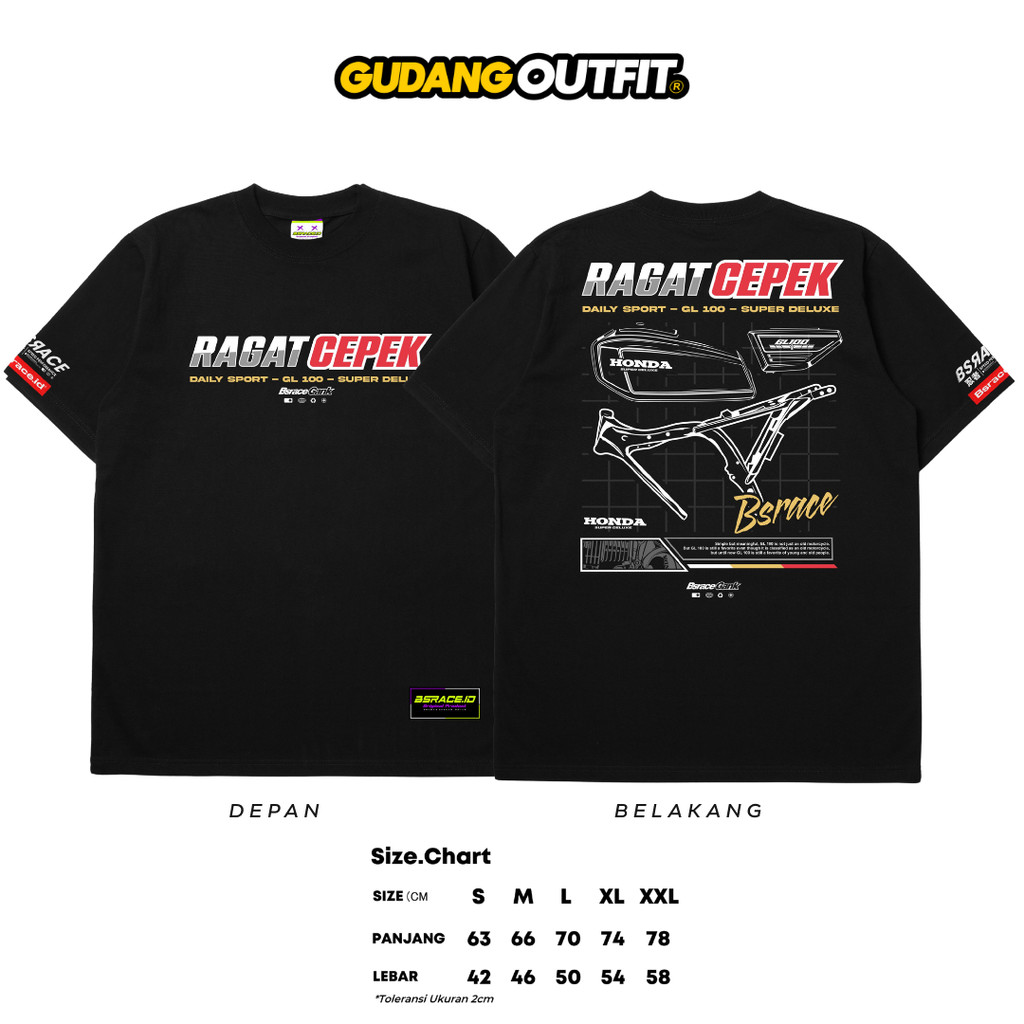 kaos gl100 cepek original kaos ragat honda gl cepek terbaru distro lengan pendek murah