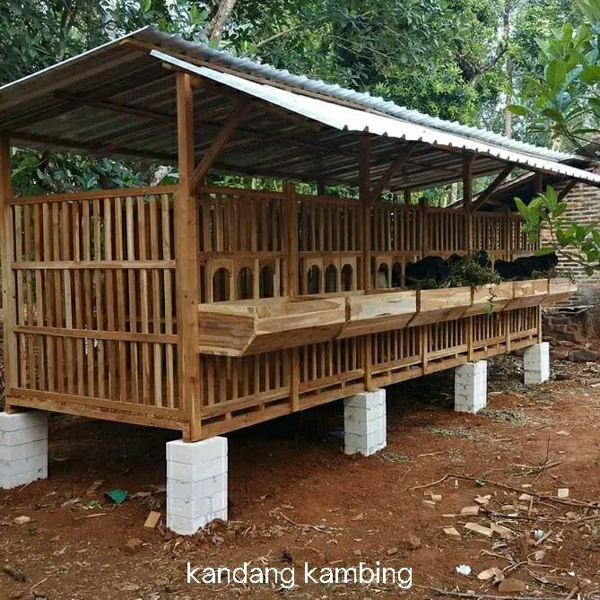 kandang kambing nokdon (bungkar pasang) kayu jati, per meter 1,500