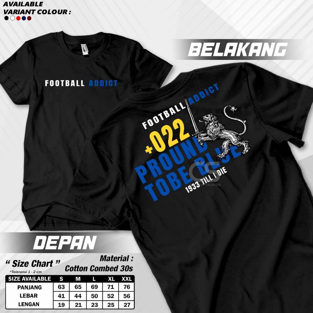Tshirt Football Bandung Pria Wanita Casual Football Cotton