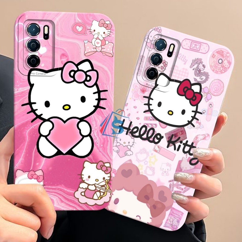 [SHARKCASE] Softcase OPPO A16 A16S A54S A54 A55 4G A15 A15S A16K A16E Motif Hello Kitty Colorfull Cu