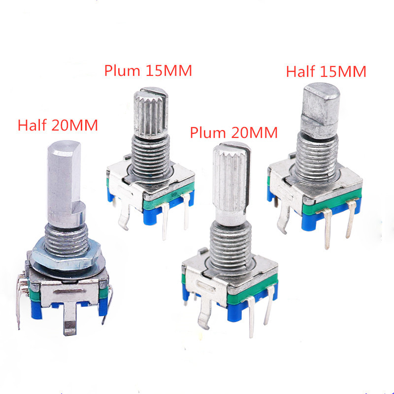 2/5/10PCS/Lot 20 Position 360 Degree Rotary Encoder EC11 Push Button 5Pin Handle Long 15/20MM With A