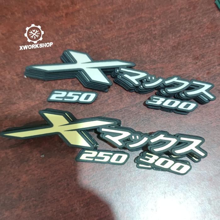 Emblem Logo XMax 300 Japanese Jepang Gold Silver - Perak