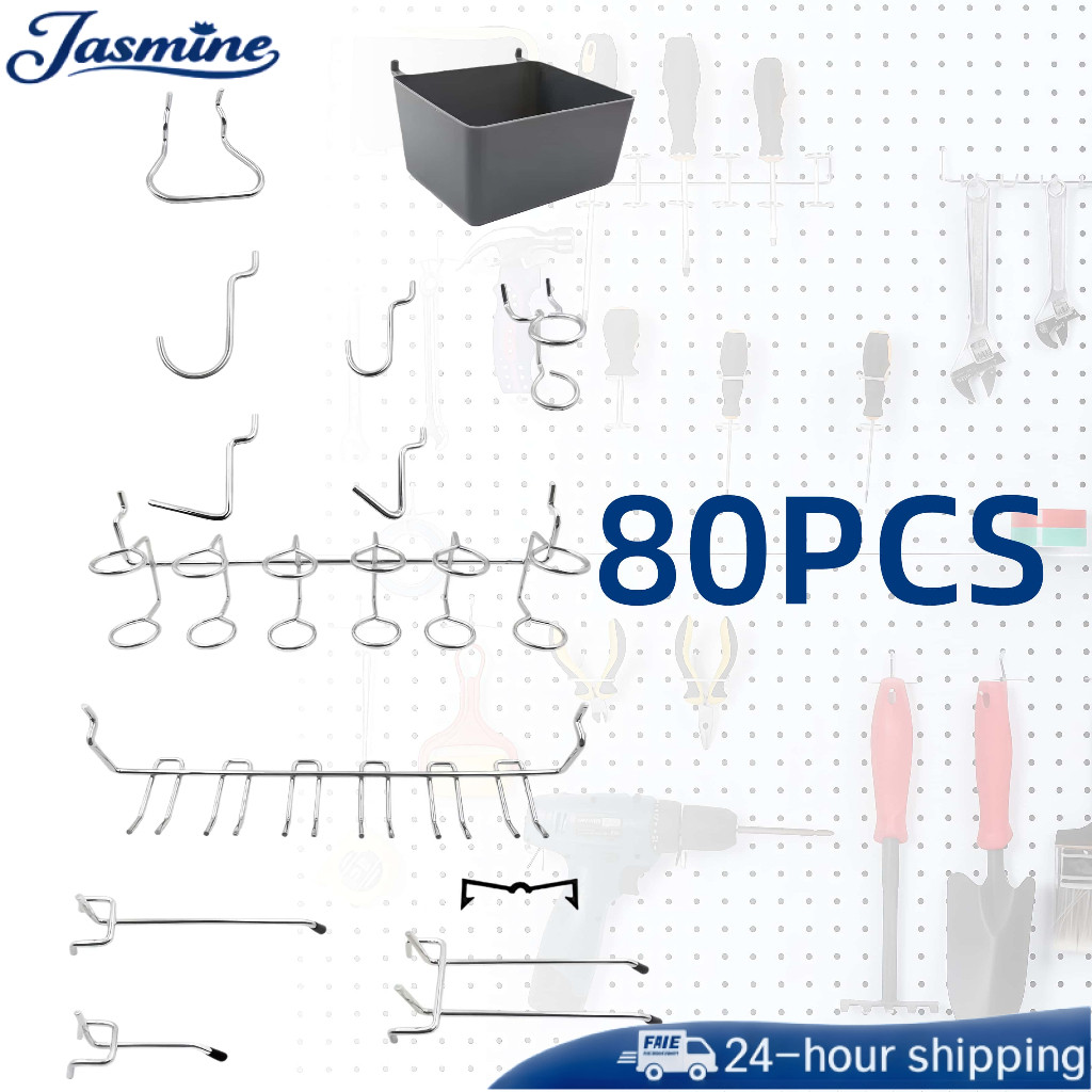 80pcs / Set Pegboard Hook Triangle Hook Ram Pengait Pegboard Gantungan Pegboard Cantolan Pegboard Ka