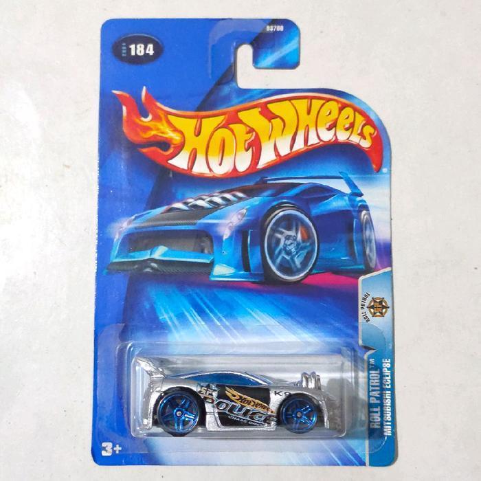 Mainan Hot Wheels Tooned Mitsubishi Eclipse silver 2004 Roll Patrol K9 Police rare