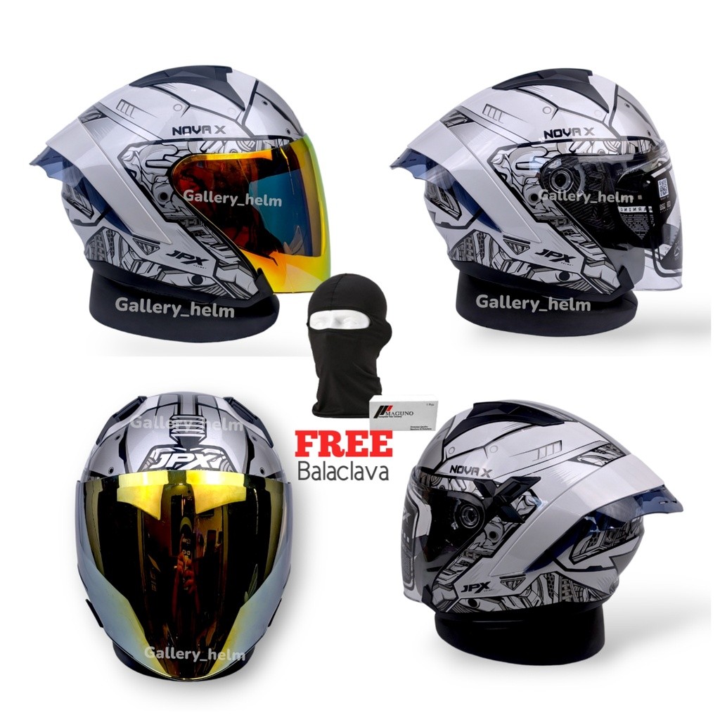 HELM JPX NOVA X N2 ULTRABOTS PAKET GANTENG | HELM JPX HALF FACE SNI