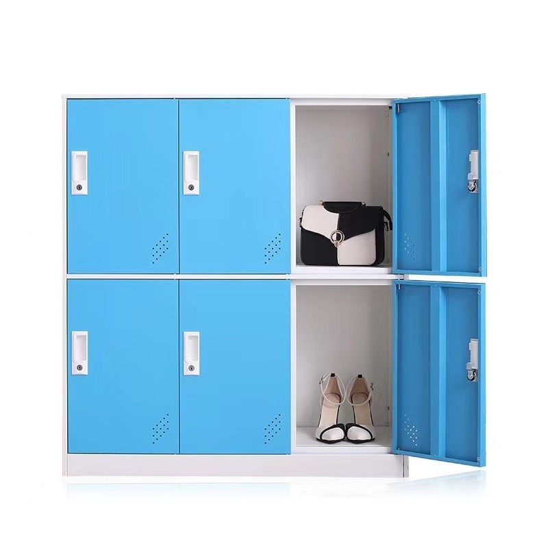 Loker Besi 6 Pintu Tahan Air Anti Rayap Serbaguna Loker Sepatu Loker Barang Loker Tas