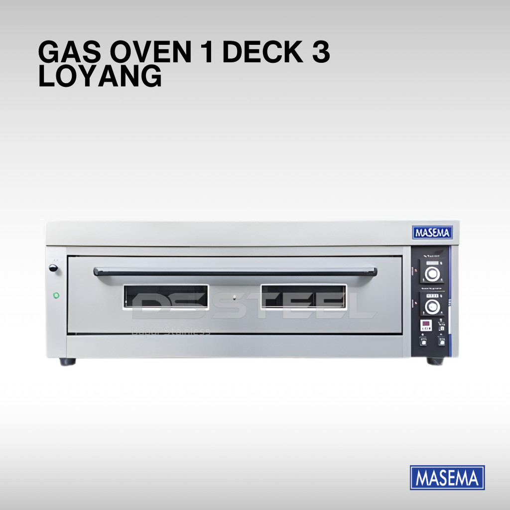 MASEMA Oven Gas 1 Deck 3 Tray MSY-30SS – Oven Roti & Bakery LPG Kapasitas Besar 40x60 cm / Oven Anal