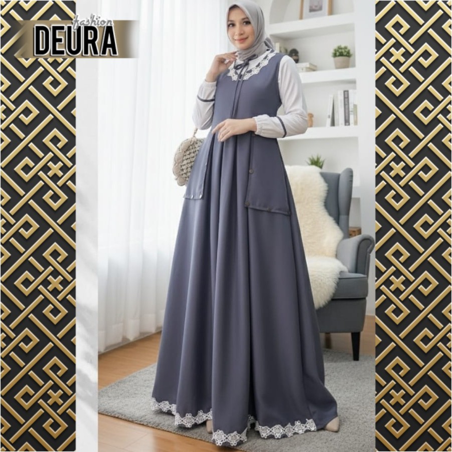 DEURA FASHION - Set Gamis Wanita Deura SD-525 / Gamis Deura Terbaru / Gamis Deura Original