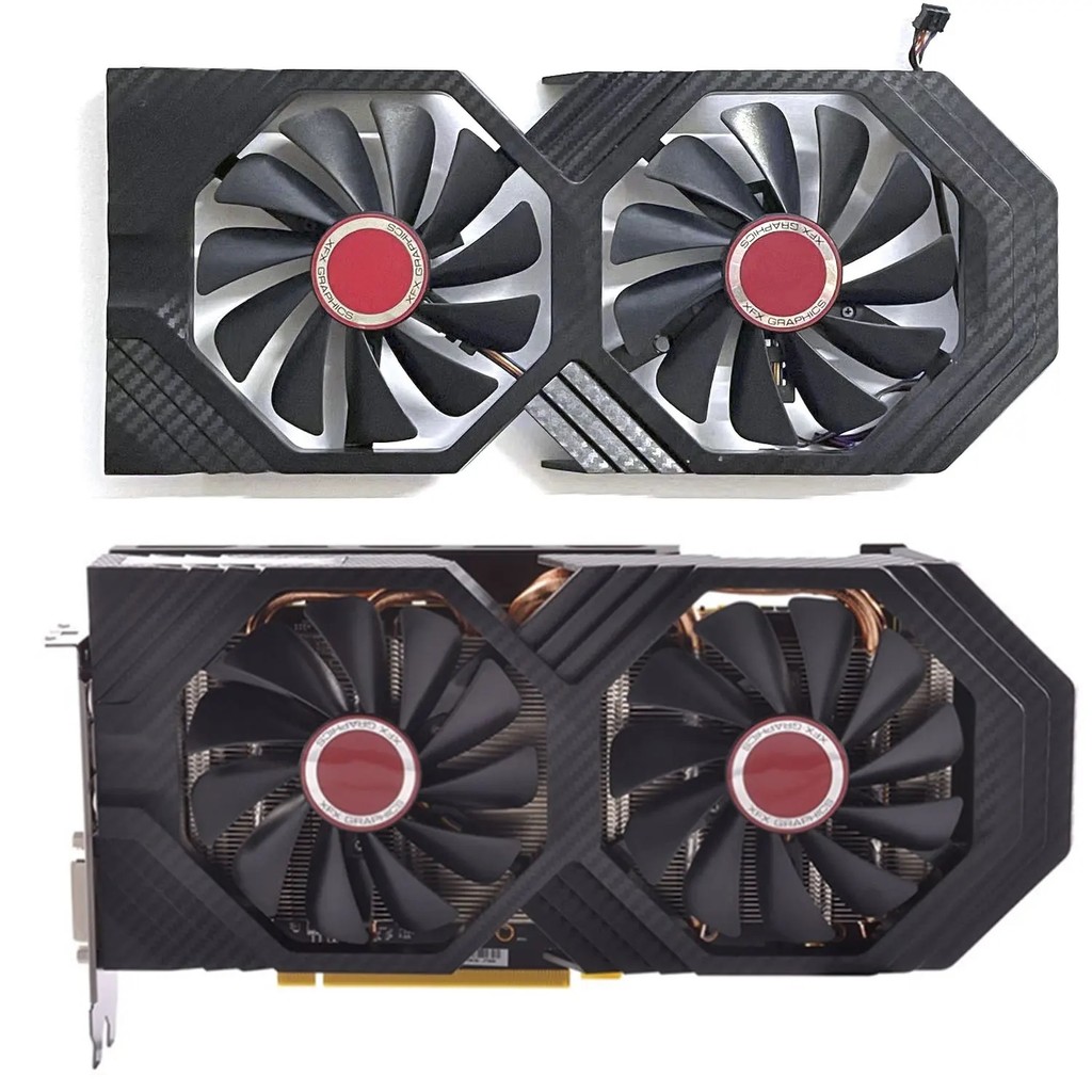 New For XFX Radeon RX580 588 590 598 GTS BLACK ETION OC Graphics Card Replacement Fan panel with fan