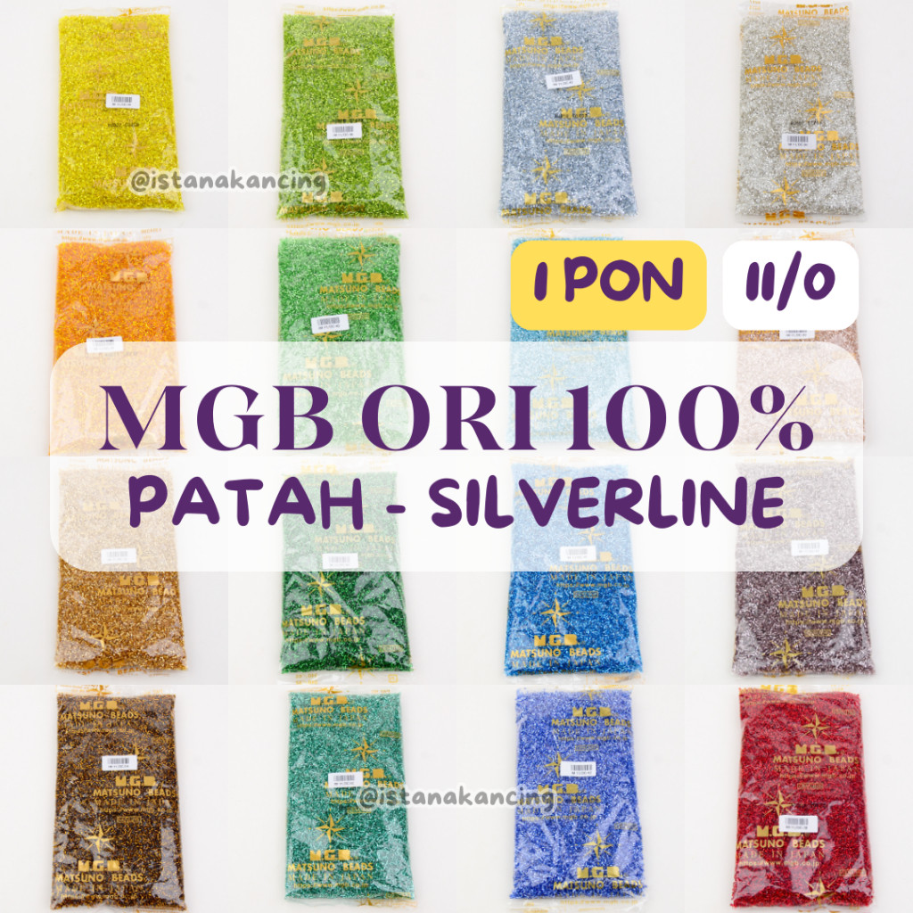 ( citra0444 ) MGB Payet Silverline ORI Bambu Patah 1 PON | Payet Mote Manik Jepang Asli Matsuno Glas