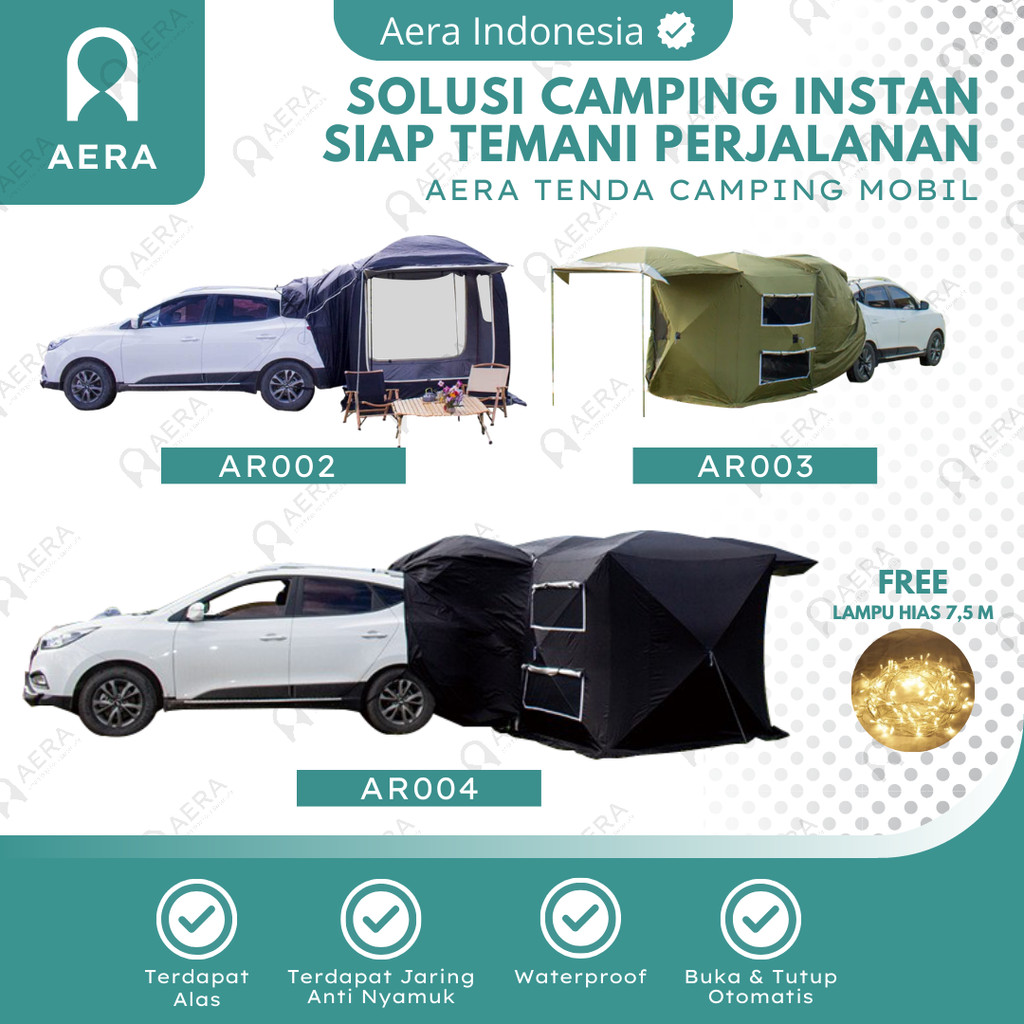 Tenda Camping Mobil Campervan Outdoor Waterproof Kapasitas 3 - 4 Orang | 4 - 9 Orang | Tenda Camping