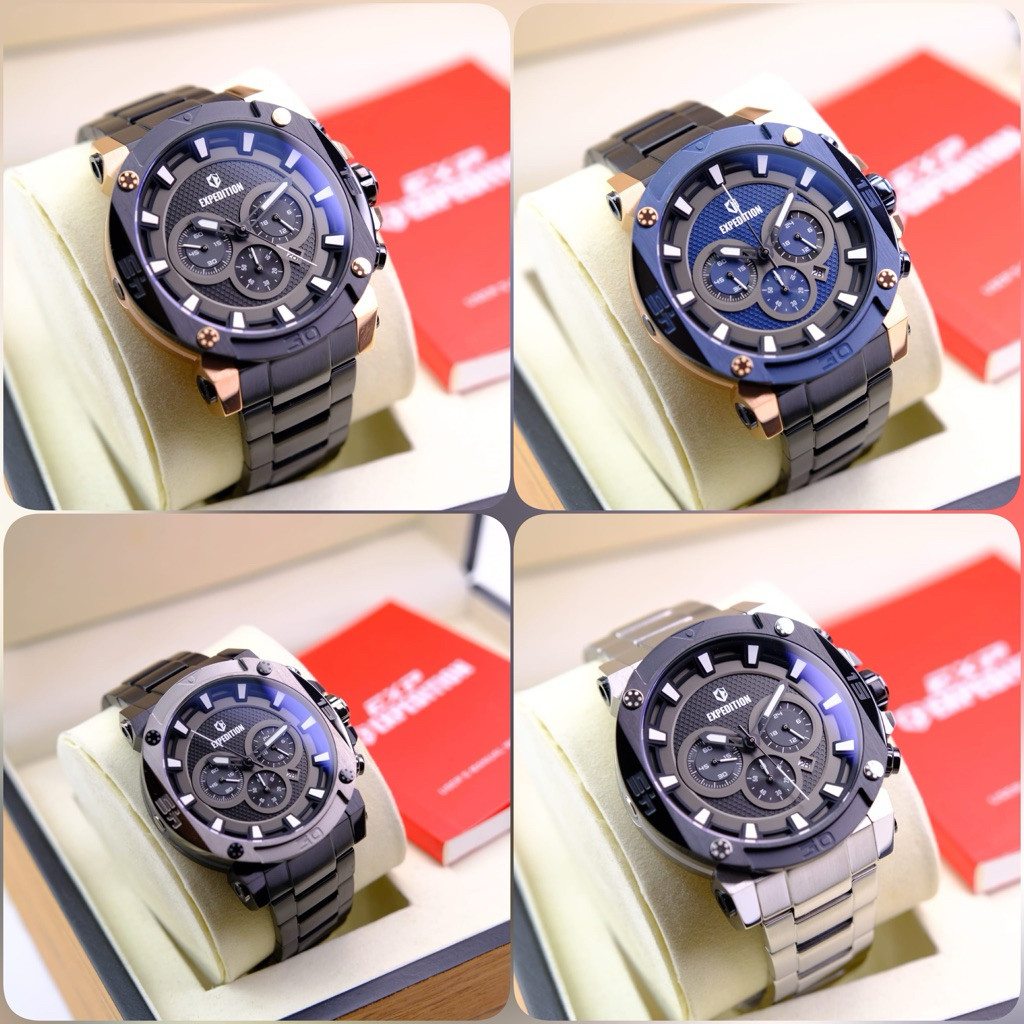 PROMO FREE BATRAI COD JAM TANGAN PRIA WANITA EXPEDITION E6606 / E 6606 LEATHER OR RANTAI ORIGINAL GA