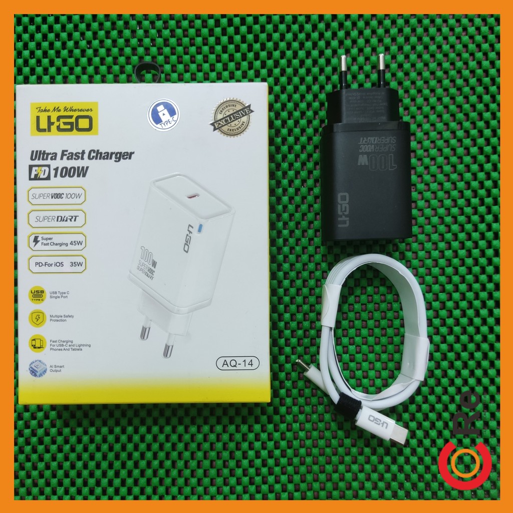 [AQ14] CHARGER TIPE-C UGO ULTRA FAST CHARGER PD 100W - UGO/LIGO