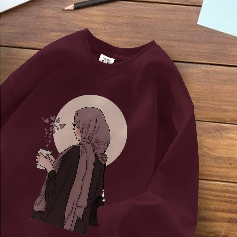 Korean Trend | COD Kaos Lengan 7/8 Baju Kaos Oversize Unisex | Kaos Printing Sablon Karakter Trendly