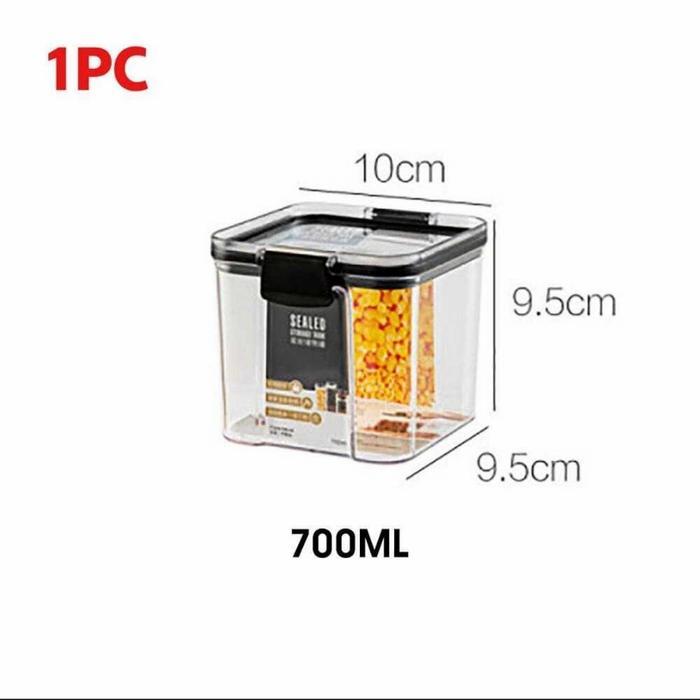 Toples Kotak Plastik Bening Kekinian Makanan Kue Serbaguna 1800 ml - 700 ml