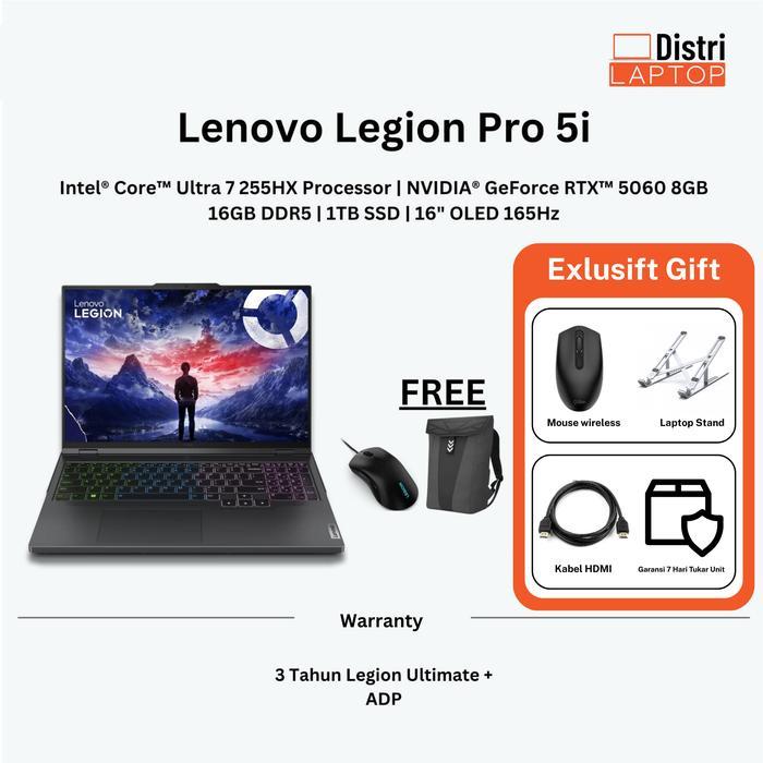 Lenovo Legion Pro 5i Intel Core Ultra 7 RTX 5060 RAM 16GB 1TB SSD 16" WQXGA OLED - 16GB RAM