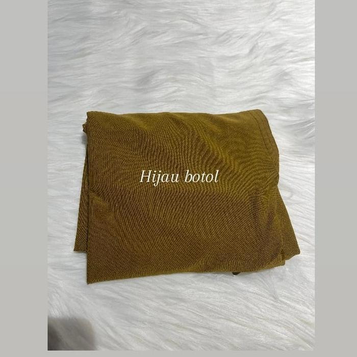 RATHERA -  Kerudung Bergo Instan Jersey  L - Hijau Botol, L
