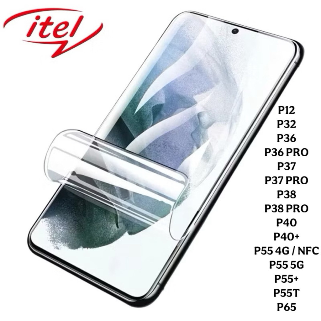 ACC Hydrogel Layar Bening ITEL P12 P32 P36 P36 PRO P37 P37 PRO P38 P38 PRO P40 P40+ P55 4G / NFC P55