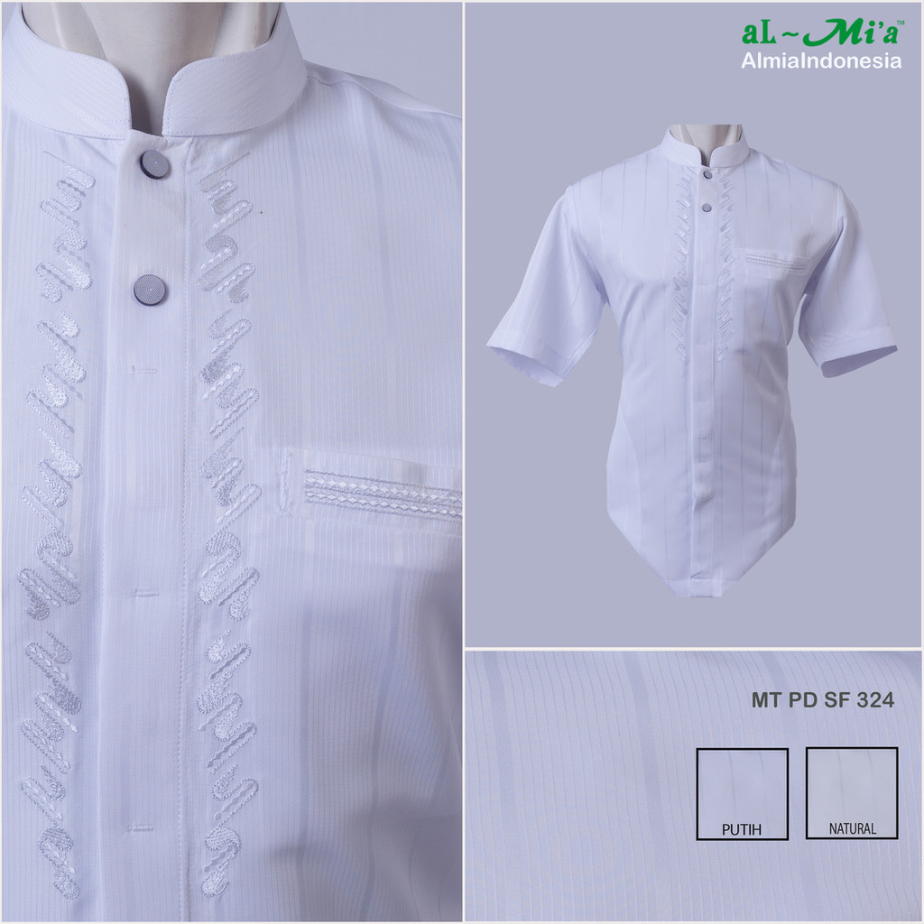 Baju Koko Al-Mia MT Sofa 324 Lengan Pendek