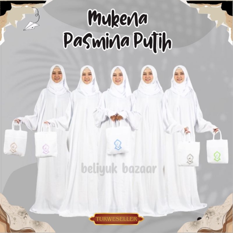 Mukena mukenah Premium Hadramaut Terusan Lajuran Bali Terompah Polosan Warna Mukenah Dewasa Wanita C