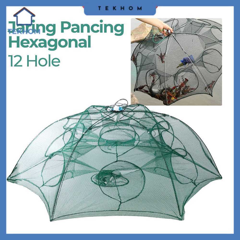 Jaring Pancing Ikan Hexagonal 12 Hole Fishing Net Trap Cage - H14572