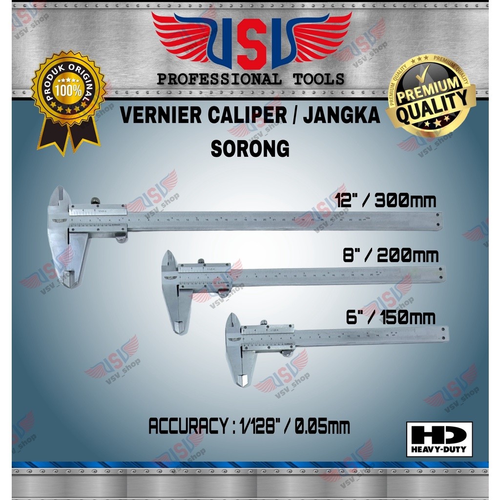 VSV Vernier Caliper 8" Jangka Sorong 8 inchi Sigmat Sketmat 200mm