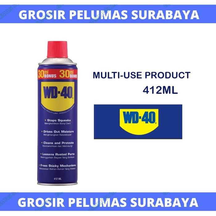 Original WD-40 412ml WD40 WD 40 besar 412 ML Multipurpose Penetrant Anti karat spray