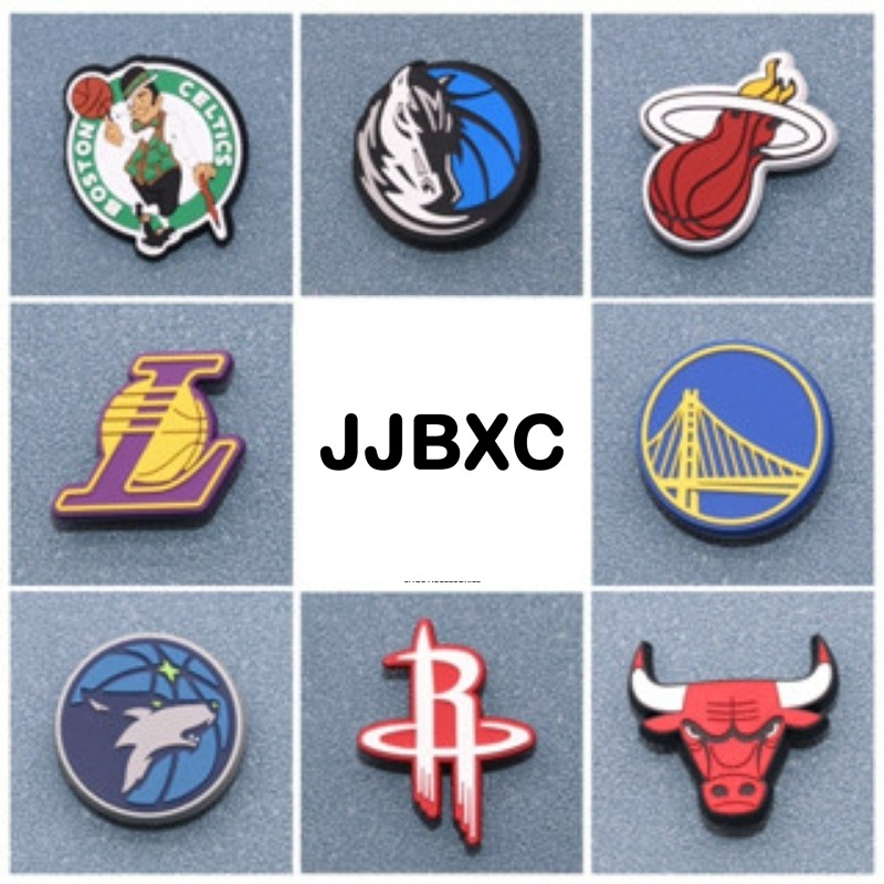 crocs jibbitz Charm Gesper Sepatu Dekorasi DIY Fashion Logo Tim Basket Dunk Series