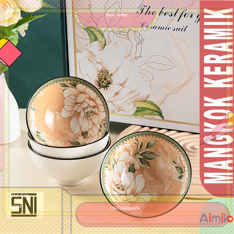 [SNI] MANGKUK KERAMIK | HAMPERS MANGKOK BOHEMIA CANTIK | MANGKUK BOHEMIA SOUVENIR AESTHETIC | DIJUAL