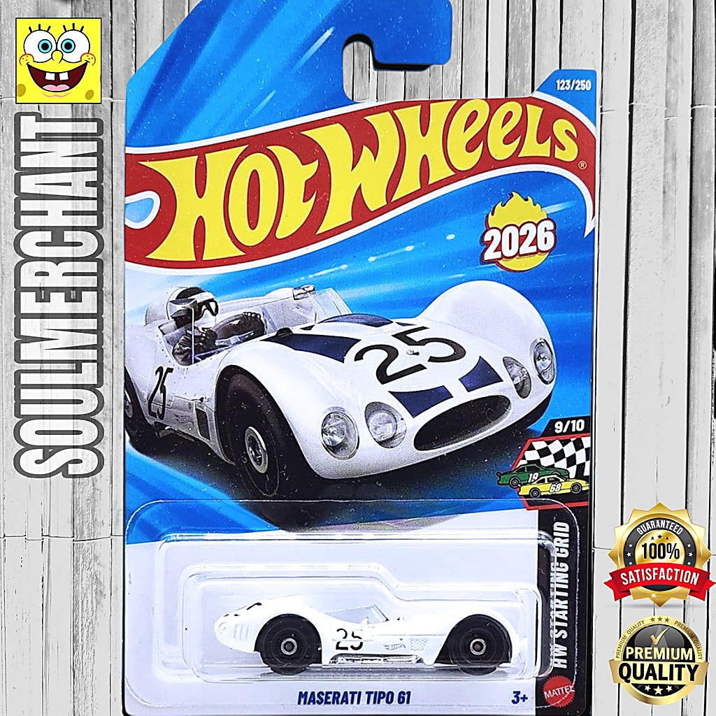 Hot Wheels Maserati TIPO 91 Putih Diecast Mobil Sport Grand Prix