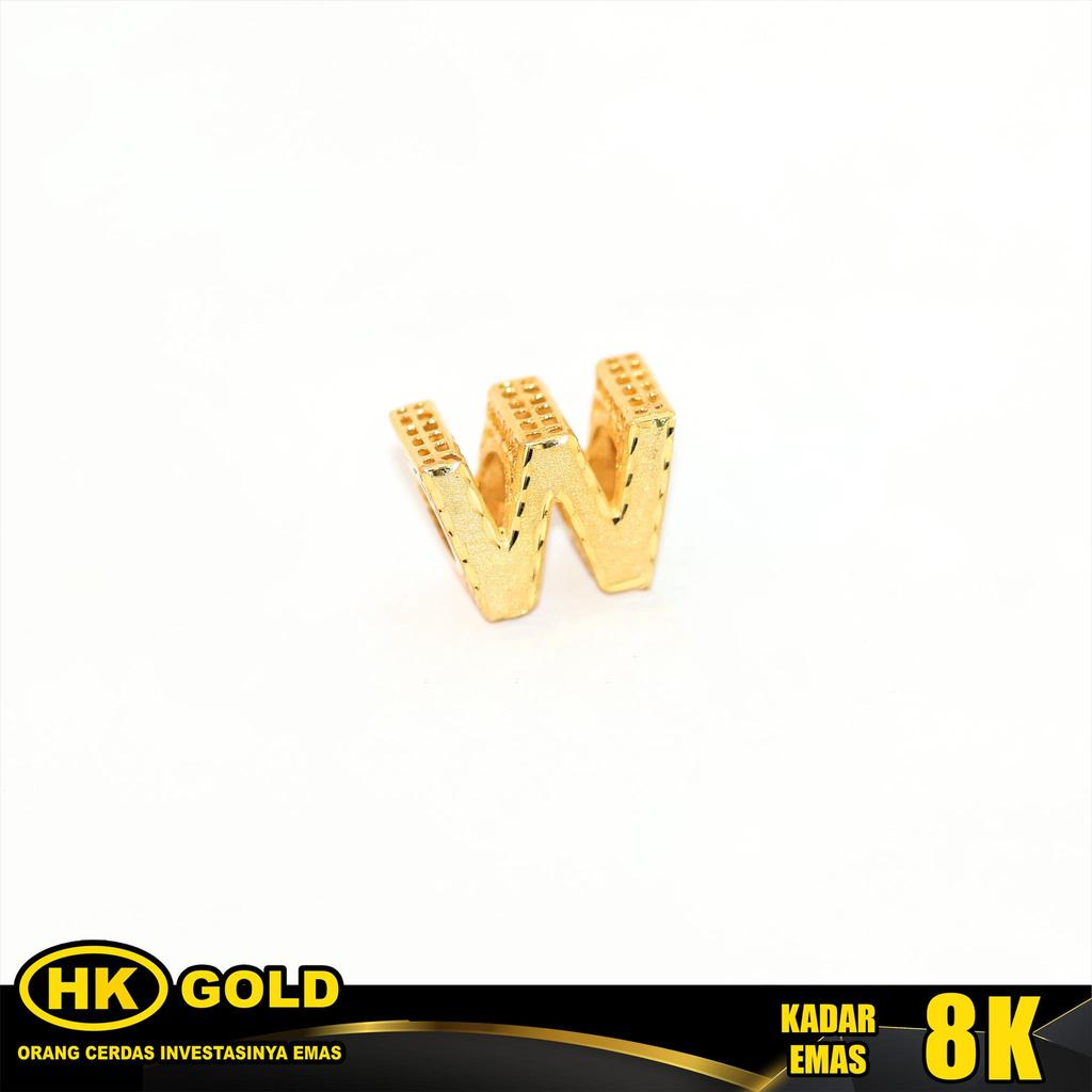 Liontin Emas 8K Pendant Huruf W Type 327 HK GOLD
