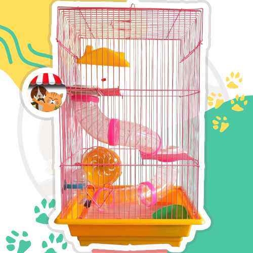 READY Kandang Hamster 3 Tingkat Tempat Hamster Size Besar Rumah Hamster