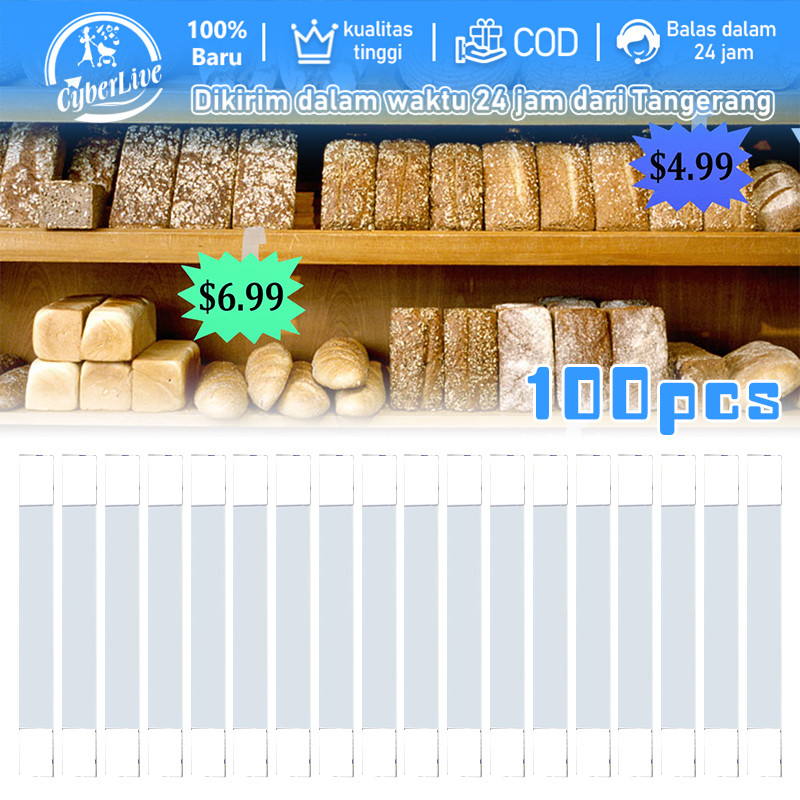 100pcs Label Harga Mika Wobbler Promosi Toko Price Tag Mika PVC Plastik Mika Display Kartu