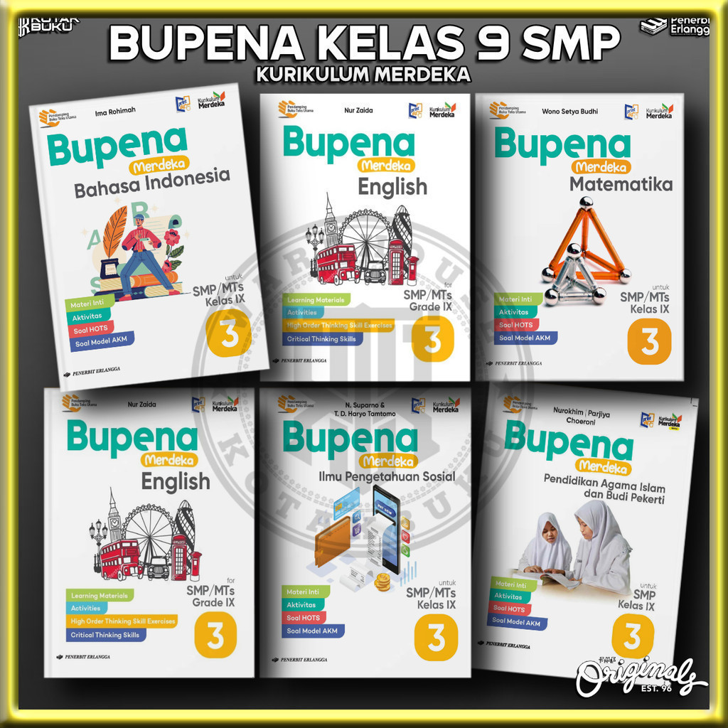 [ Erlangga ] Buku Bupena Merdeka Kelas 9 SMP / MTS / Bupena SMP / Kurikulum Merdeka Revisi