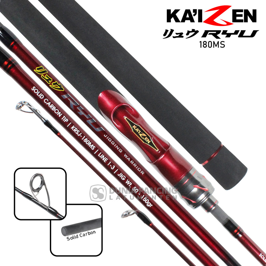 Joran Jigging KAIZEN RYU | Carbon Solid | Jigging Warrior | Joran Laut Carbon Solid | Carbon Padat |