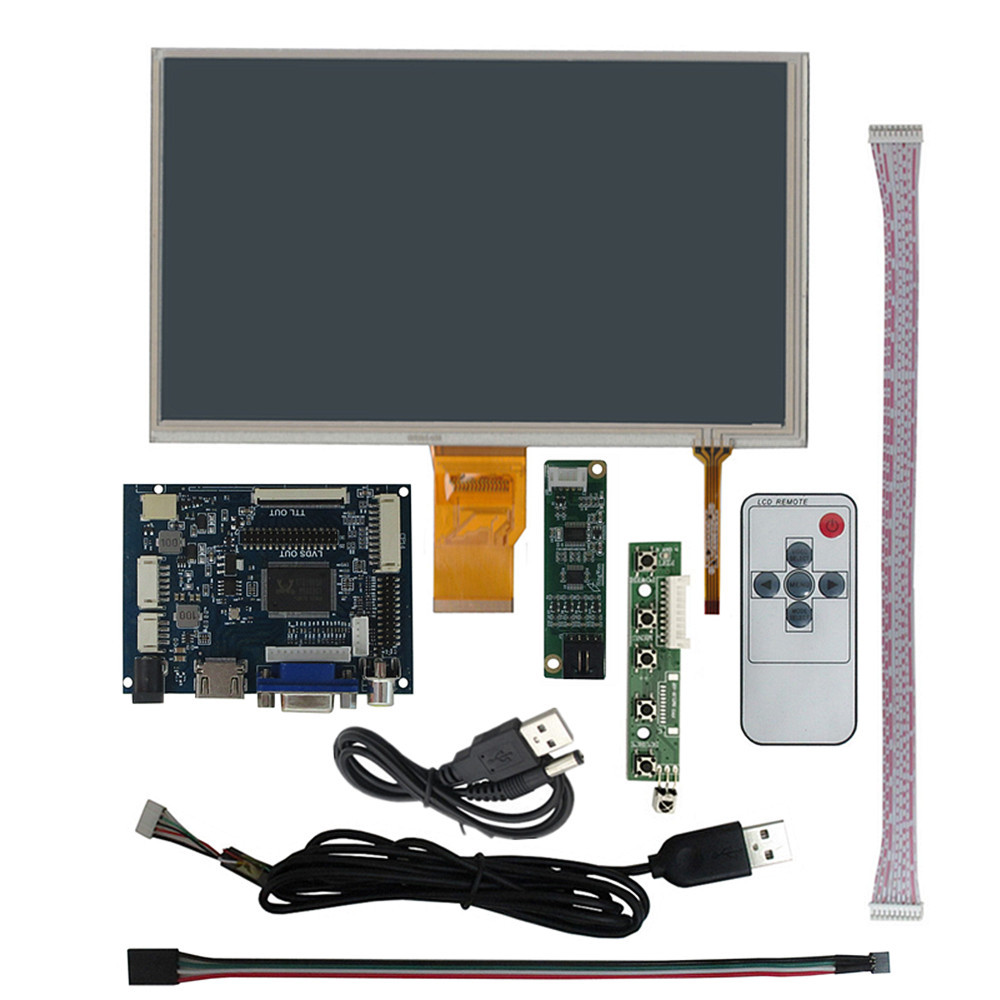 9 Inch 1024*600 LCD splay Screen HDMI-Compatible VGA AV Driver Control Board gitizer Touchscreen Com