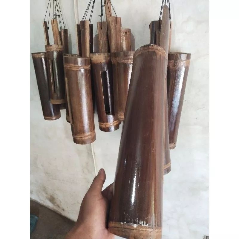 kentongan bambu hitam, bambu Wulung, kentongan unik, bambu unik, bambu murah