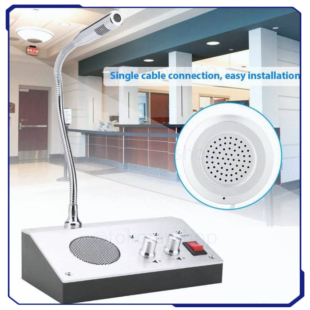 Window Speaker Intercom Dual Way Mic Loket Counter Teller - RT9908